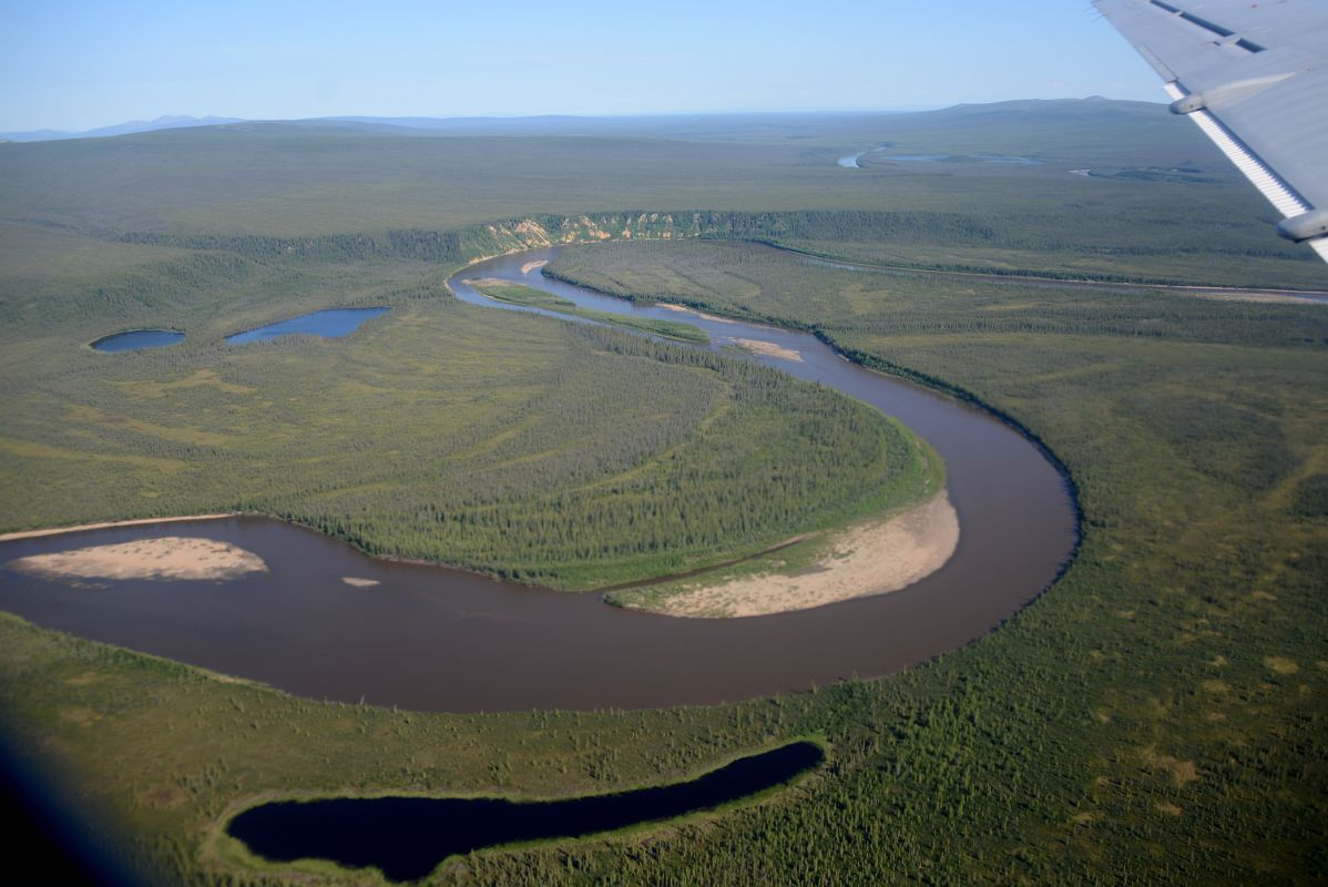 05B Curving River Just After Taking Off From Old Crow Yukon Airport